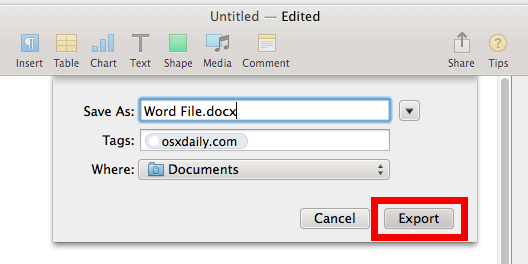 open word document on mac